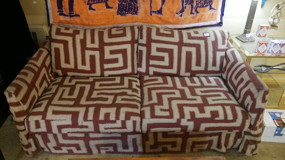 African Print Covered Sofa
