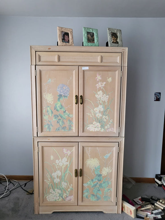 Vintage Flowery Big Plus Storage Cabinet